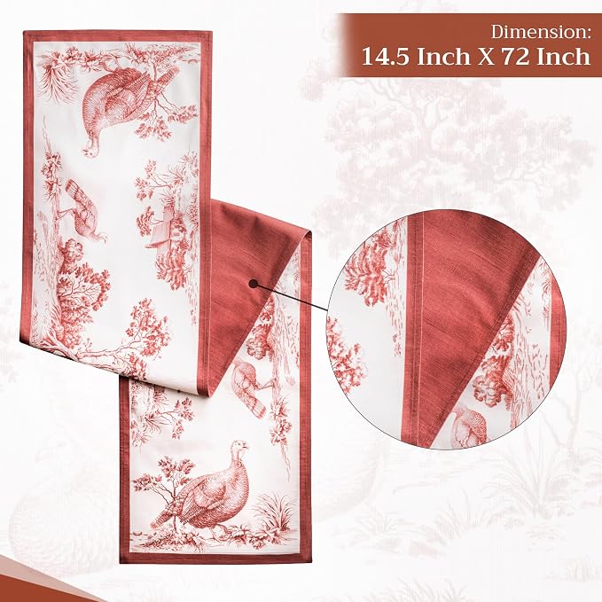 Maison d' Hermine Table Runner 100% Cotton 14.50" x 72" | Table Runners 72 - Image 4