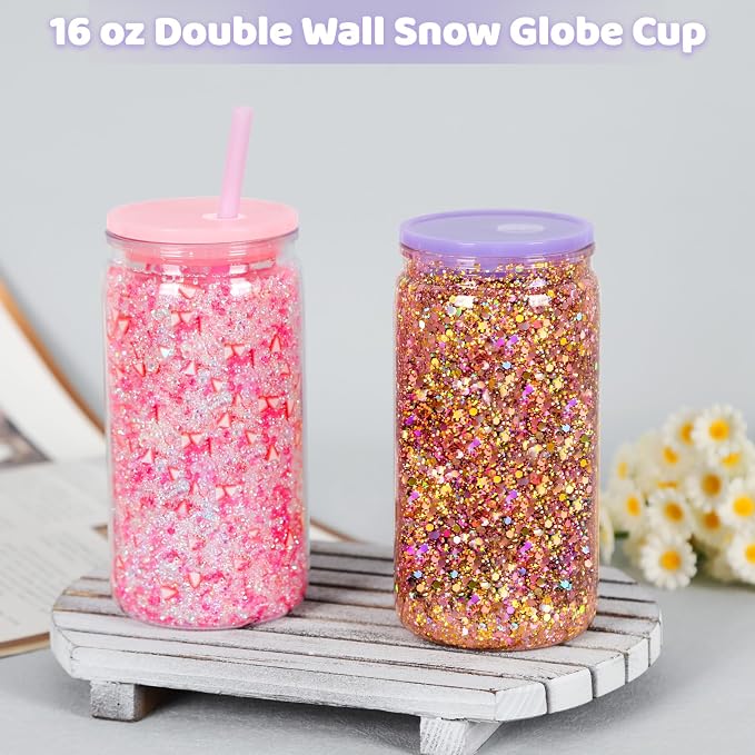 12 Pack Acrylic Snow Globe Tumbler - Image 2