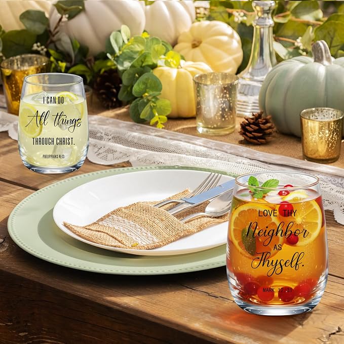 6 Sets Fathers Day Christian Funny Wine Glasses Gifts - Image 7