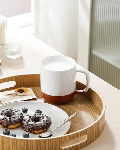 MALACASA Ceramic Coffee Mugs Set of 4, 16oz Coffee Cups, Modern Farmhouse Mugs - Image 9