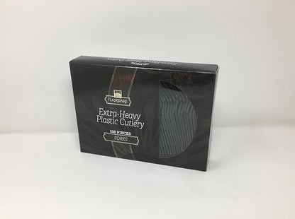 Fineline settings Disposable Black | Flairware Collection | Pack of 100 Plastic by Fineline+Settings