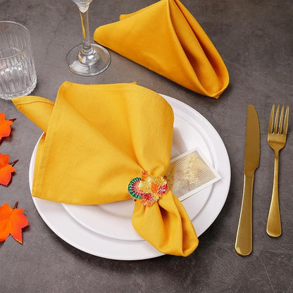 Thanksgiving Turkey Napkin Rings Set of 8, Fall Napkin Rings Metal Napkin - Image 3