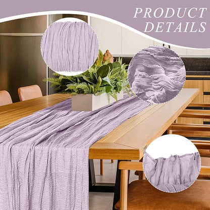 2 Pack Cheesecloth Table Runner 10Ft Christmas Gauze Boho Table Runners - Image 3