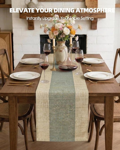 Table Runner, 13.8" × 72", 100% Natural Ramie, Handwoven | 100% Natural Ramie - Image 3