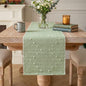 Artoid Mode Sage Green Farmhouse Rustic Cotton Woven Table Runner, Seasonal by ArtoidMode