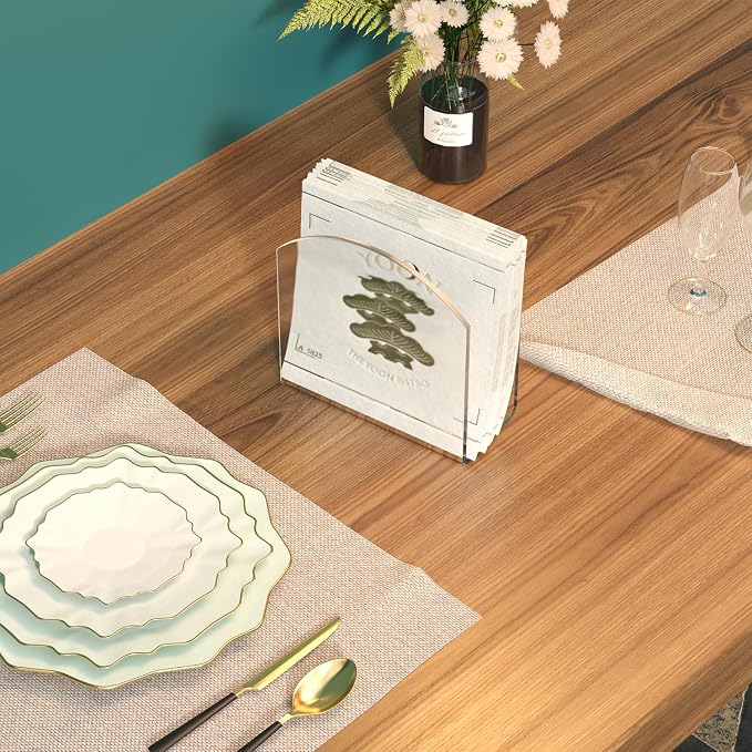 Napkin Holder, 2 Pack Clear Acrylic Napkin Tissue Holder - Image 7