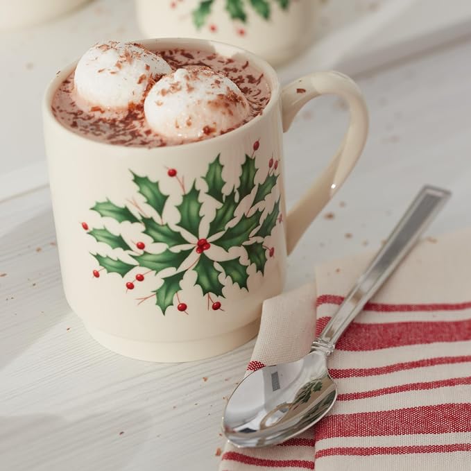 Lenox 853763 Holiday 4-Piece Stackable Mug Set, Christmas Dinnerware - Image 7