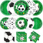 60PCS Soccer Paper Plates and Napkins Party Supply Serves 20 | Disposable by BORAENDEY