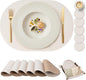 Woven Faux Leather Oval Placemats Set of 4/6 by Promattoo
