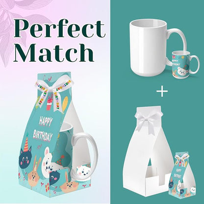Joyclub 1 Set Sublimation Mugs Blank 15 oz Coffee Mugs Bulk White Ceramic Cups - Image 6