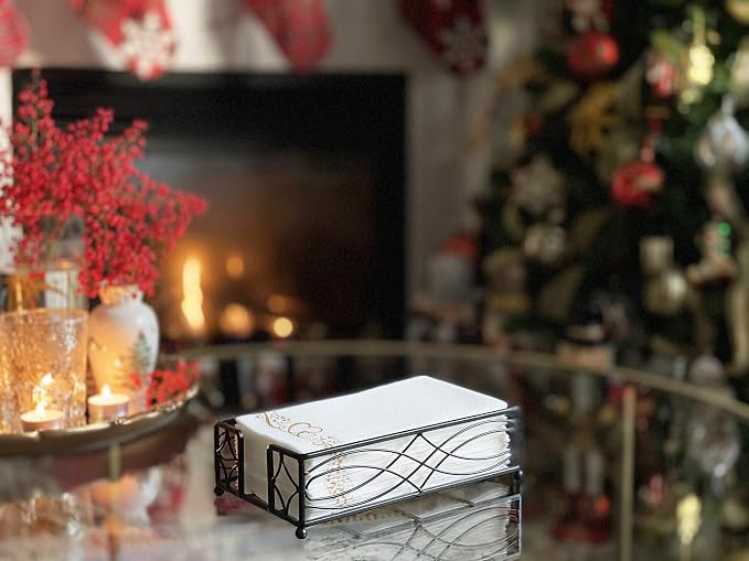 Black Elegant Sturdy Guest Napkin Holder | Disposable Paper Hand Towel Storage - Image 4