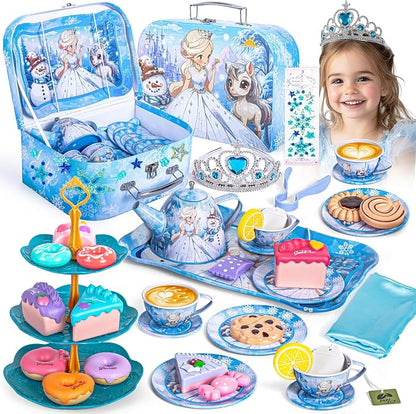 Hohosunlar Kids Tea Party Set for Little Girls Toddlers 3 4 5 6 7 8 | Princess by Hohosunlar