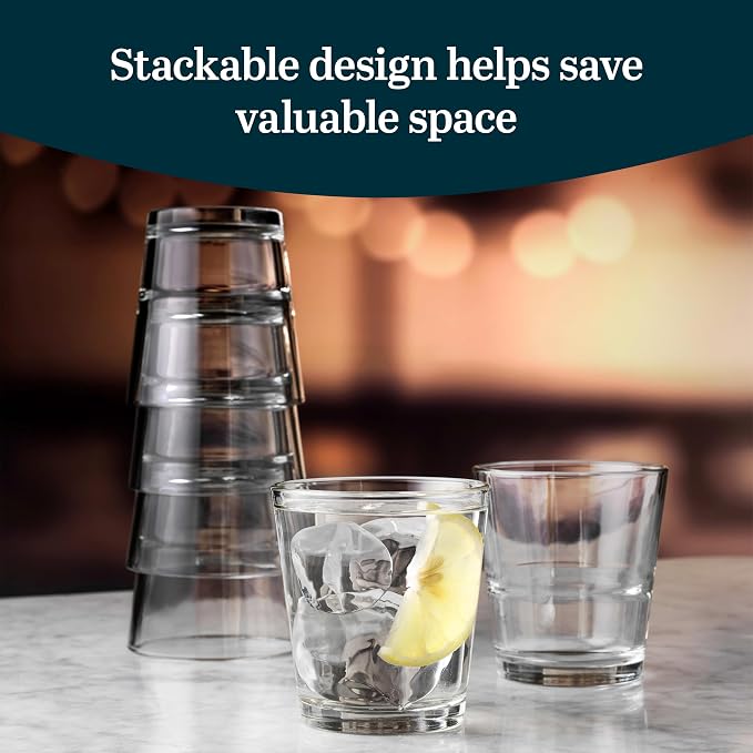 Libbey 15790 Restaurant Basics Stacking 9 oz Pint Glasses Set of 12, All - Image 4