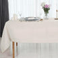 D'Moksha Homes Light Natural Linen Tablecloth for Rectangle Tables 60 x 144 Inch - 100% Pure Linen Natural Table Cloth - Classic Hemstitch, Machine Washable Dining Tablecloth for Valentines, Easter
