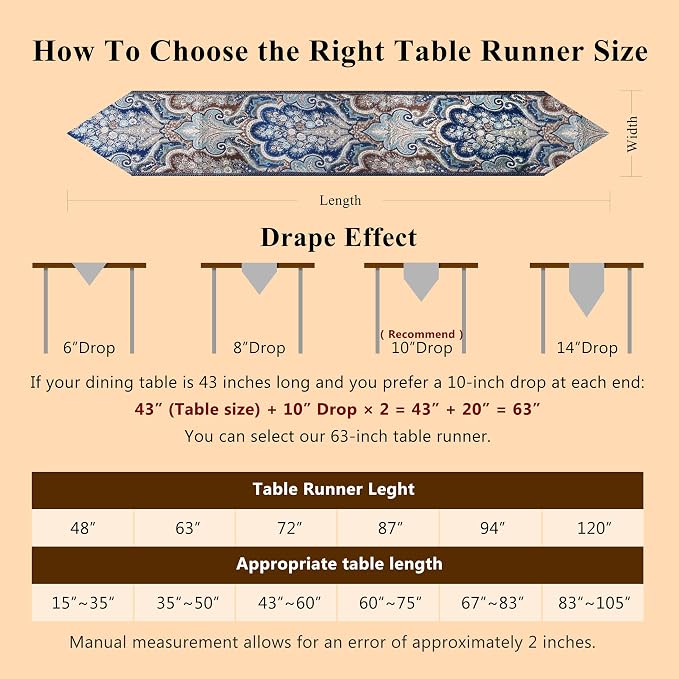 Banquet Table Runner 94" Navy Blue - Image 2