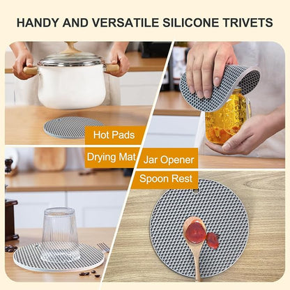 4 PCS Heat Resistant Silicone Trivet Mat - Image 3