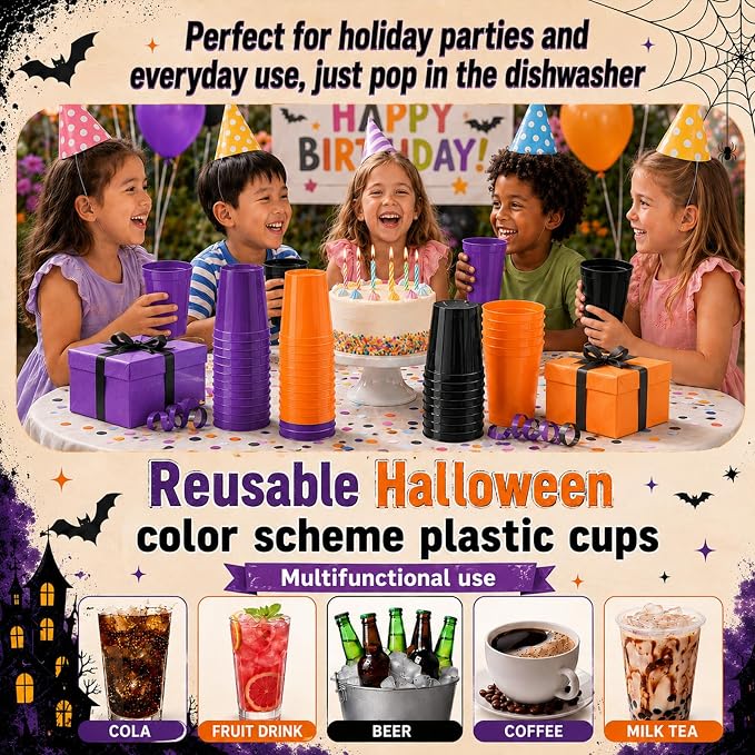 Yungyan 100 Pack 16 oz Stadium Cups Reusable Plastic Cups Blank Drink Stadium - Image 7