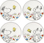 Lenox Chef Snoopy 4-Piece Accent Plates, Appetizer Plate Set by Lenox
