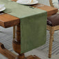 BALCONY & FALCON Table Runner Velvet Olive 14"x51" | Elegant, Fall Decor by BALCONYFALCON