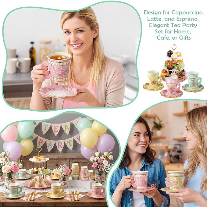 Layhit 83 Pcs Disposable Tea Party Set - Image 7