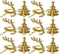 Christmas Gold Napkin Rings Set of 12 by Kintyno