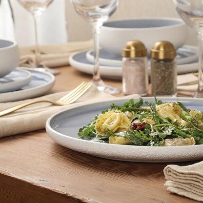 Gibson Elite Pacifco Beach Plates and Bowls Sets, 12-Piece Stoneware Dinnerware - Image 4