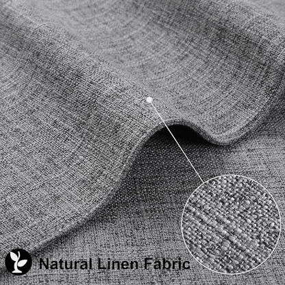 homing Cotton Linen Placemats Set of 4, Cloth Washable Farmhouse Dining Table Mats for Indoors & Outdoors, Easy to Clean, Dark Grey, 13 x 19 Inch