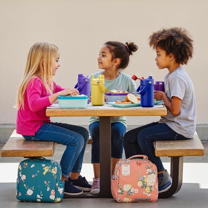 Kids Insulated Water Bottle - 12oz Stainless Steel Water Bottle with Dual Spouts - Image 8