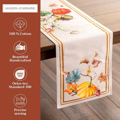 Maison d' Hermine Table Runner 100% Cotton 14.50" x 108" | Table Runners 108 - Image 2