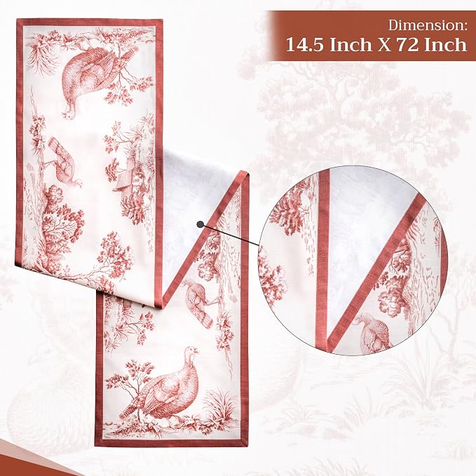 Maison d' Hermine Table Runner 100% Cotton 14.50" x 48" | Table Runners 48 - Image 4
