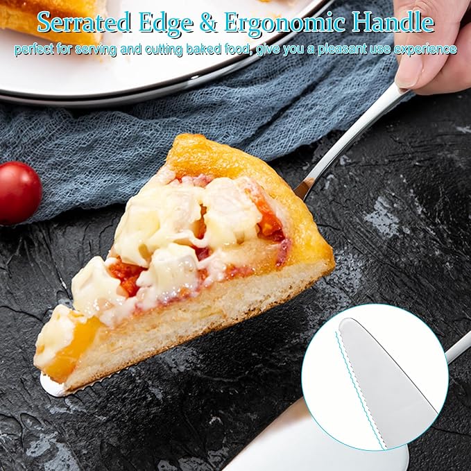 RETON 5 Pcs Pie Server Set, Stainless Steel Cake Cutter Pizza Spatula Server - Image 4