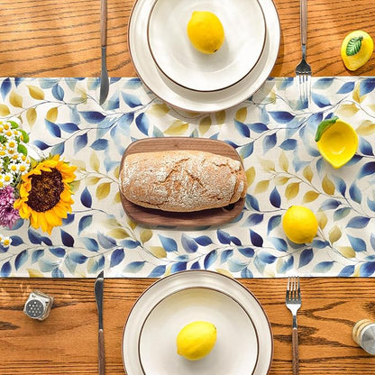 Artoid Mode Leaves 210 GSM Summer Table Runner, Seasonal Spring Kitchen Dining - Image 3