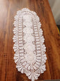 Laivigo Handmade Crochet Lace Oval Lucky Flower Tablecloth Table Runner Doilies by Laivigo