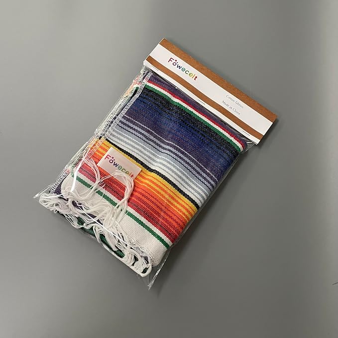 Fowecelt Mexican Serape Table Runner 14 x 84 Inch - Image 8