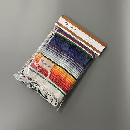 Fowecelt Mexican Serape Table Runner 14 x 84 Inch - Image 8