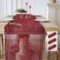 3 Pack Burgundy Red Cheesecloth Table Runners, 120 Inch 10Ft Wine Red Gauze by YARGEZON