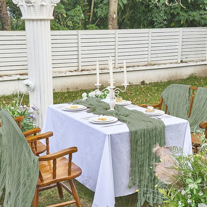 IVAPUPU Sage Green Table Runner 120 Inches - Image 7