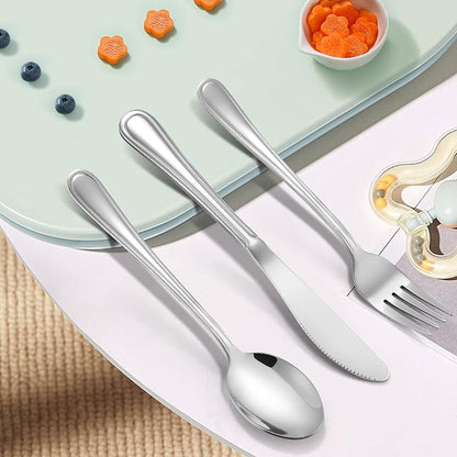 LIANYU 12-Piece Kids Silverware Set, Stainless Steel Toddler Utensils Set | - Image 6