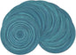 SHACOS 15 inch Round Placemats Set of 8 Variegated Multicolor Place Mats Cotton by SHACOS