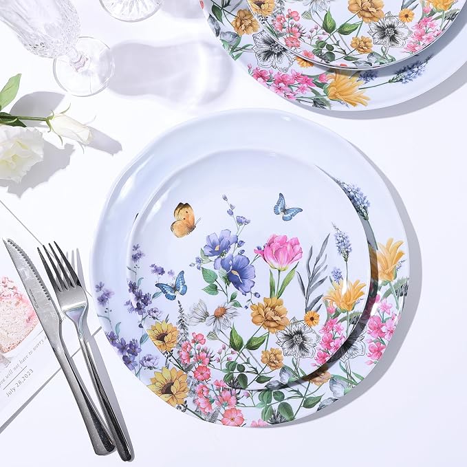 12 Piece Melamine Dinnerware Sets - Image 3