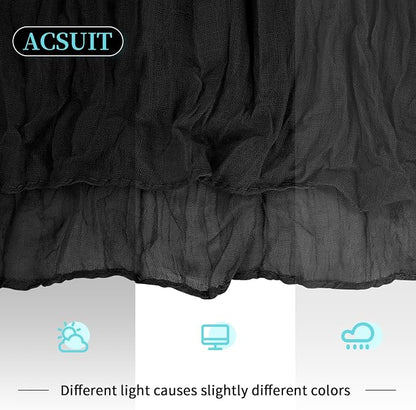 4 Pack Black Cheesecloth Table Runner 20 x 120 inch Gauze Table Runners 10 FT - Image 6