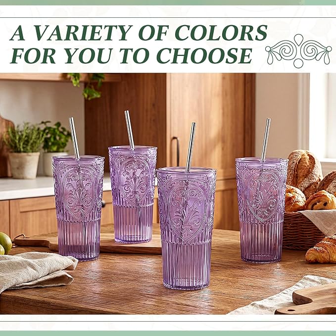 2 Set 20oz Vintage Plastic Tumbler - Image 5