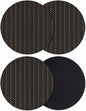 Simple Line Black Coasters Set of 4, Non-Slip Cup Coaster Mat by PIEPLE