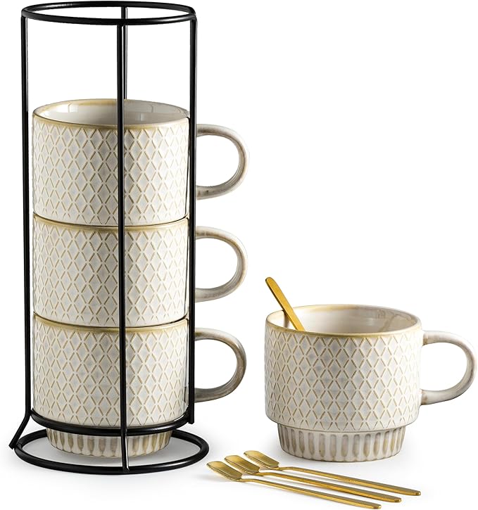 Gomakren Coffee Mugs Set of 4 Ceramic Coffee Cup by Gomakren