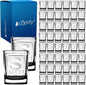 Personalized Square Shot Glasses Set of 50 Black Bottom 2oz Engraved Initial and Name Custom Gifts, Weddings, Birthdays, Party, Event, Decorations
