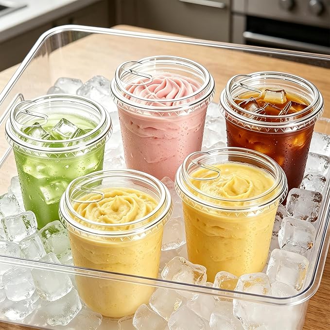 50 Sets 12 oz Clear Plastic Cups - Image 5