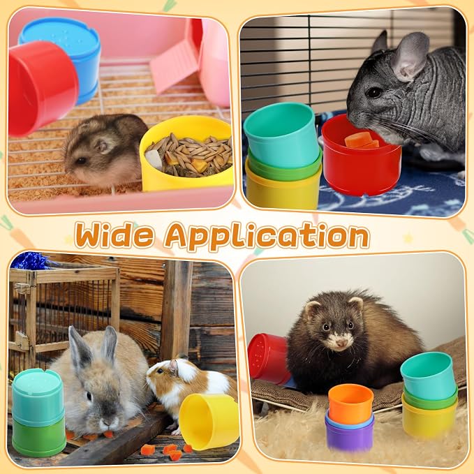 8 Pcs Stacking Cups for Bunny, Rainbow Colored Reusable Rabbits Bunny Toys | - Image 7