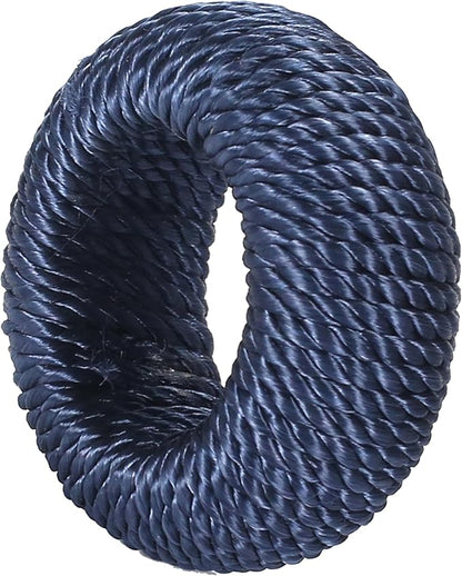 ALPHA Living HOME Woven Farmhouse Napkin Rings Set of 12 - Premium Decorative Napkin Rings Party Table Decor for Chic Tabletop & Dining, French Style, Gifting (Blue)