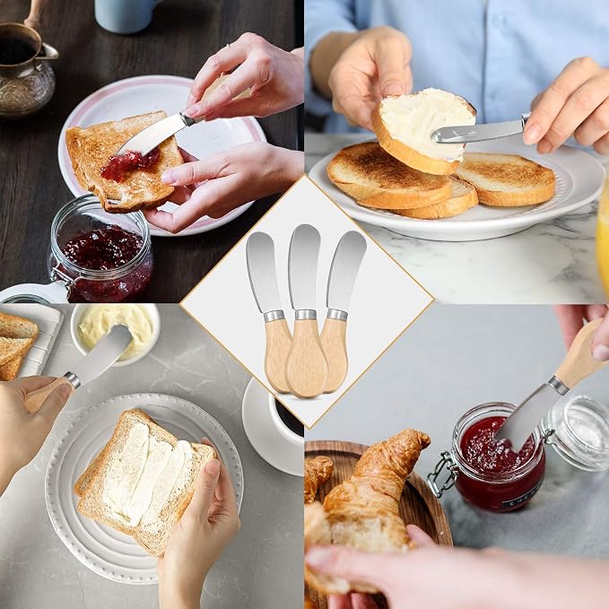 Patelai 12 Pcs 4.7 Inch Cheese Spreader Knives Butter Knife Bulk Stainless - Image 5