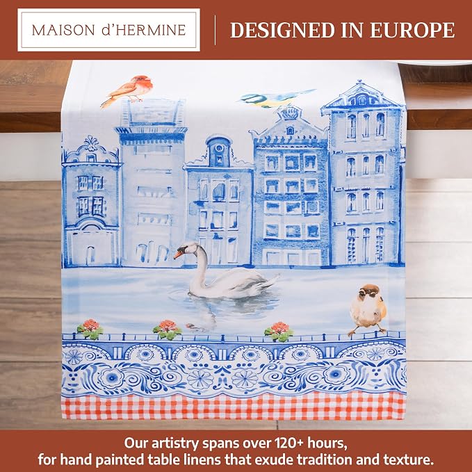 Maison d' Hermine Table Runner 100% Cotton 14.50" x 72" | Table Runners 72 - Image 2